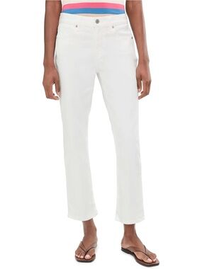 Levi white classic crop Women's White Straight-Leg Jeans 26